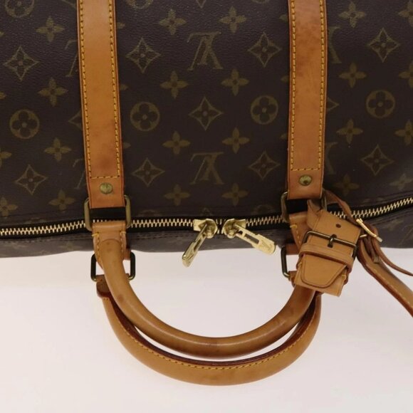 LOUIS VUITTON Monogram Keepall 55 Boston Bag M41424 LV Auth 142205 - Picture 8 of 16